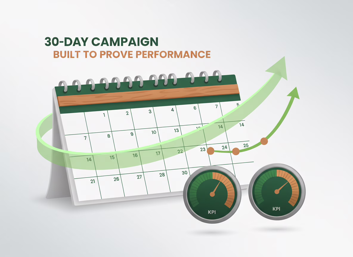 30-day campaign calendar illustration